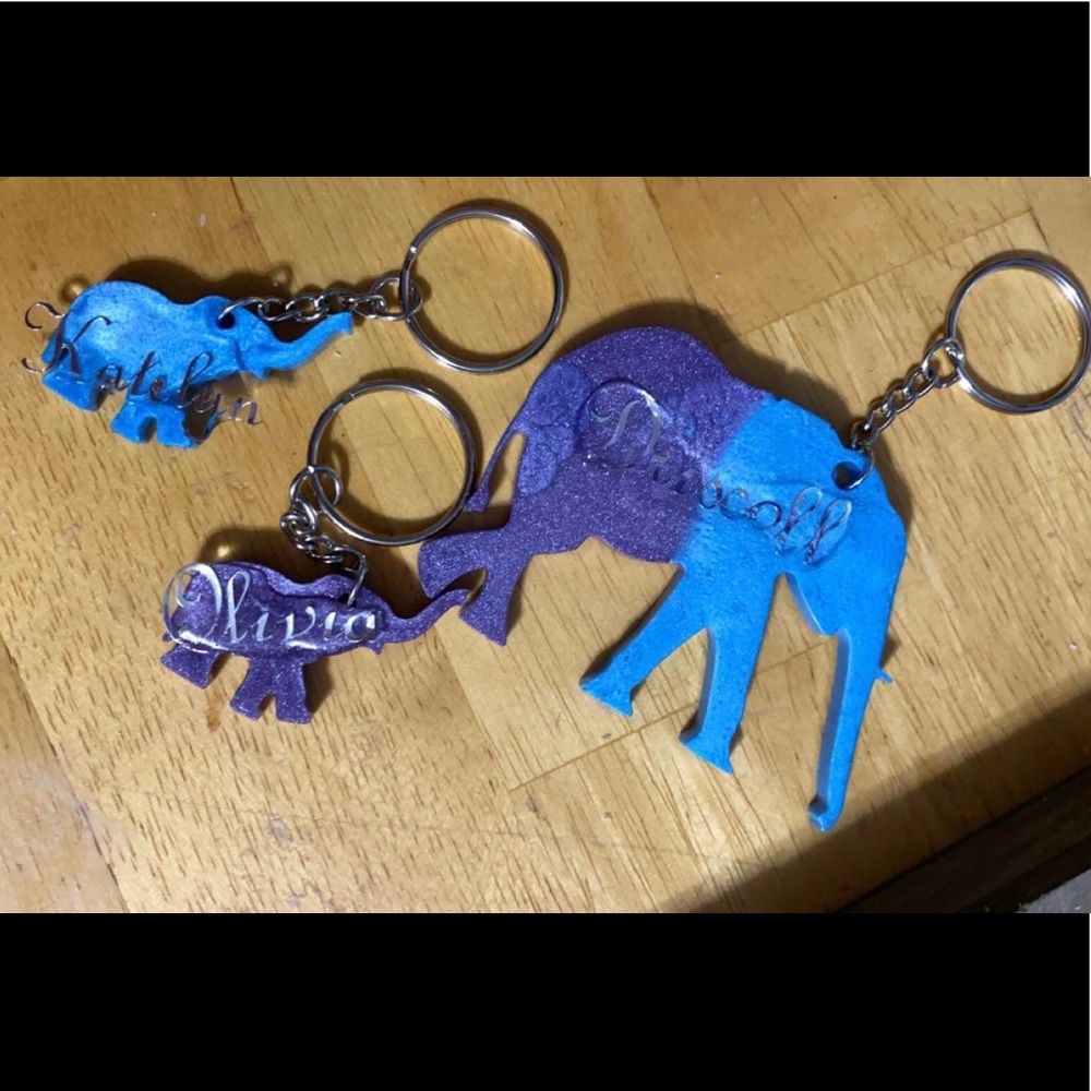 Custom Elephant Key Chains